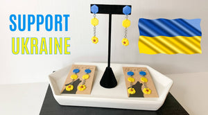 Support Ukraine Clay and Spice earrings