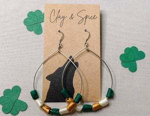 Earrings Eleanor Earrings - St. Patty's Mix Clay & Spice