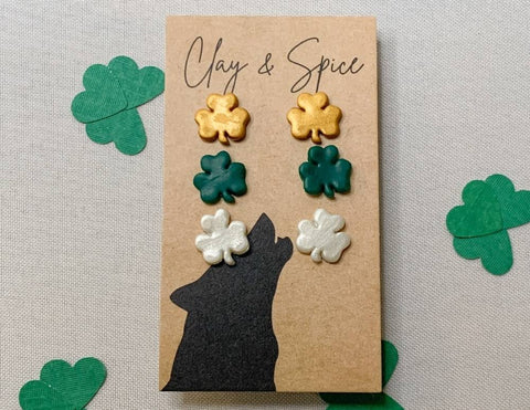Earrings Victoria Stud Set - St. Pattys Clay & Spice